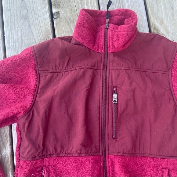Columbia women's jacket fleece sweater full zip Maroon Red - Picture 4 of 8